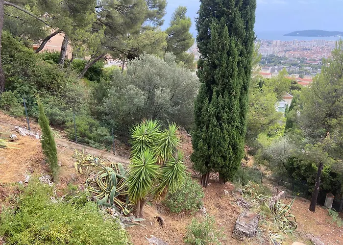 アパート Bas De Villa, Vue Mer, Terrasse, Clim, Piscine ツーロン